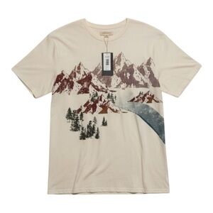 Ecothreads Men's XL White Mountain Graphic Tee T-shirt NWT
